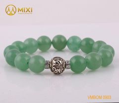 VT Đá Thạch Anh Xanh Aventurine 2A_12 Mix Charm Omshanti Bạc 925_12_BOST01