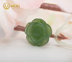 Mặt Dây Hoa Mẫu Đơn Ngọc Bích Nephrite