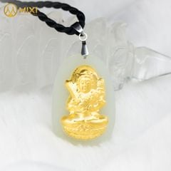 PBM Hư Không Tạng Bồ Tát Ngọc Bích Nephrite Mạ Vàng