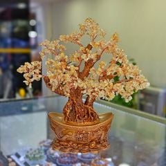 Cây Tài Lộc Thạch Anh Vàng Thỏi Vàng