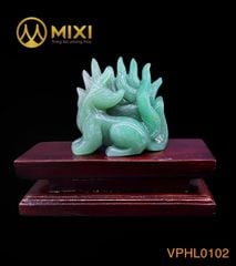 Tượng Hồ Ly Thạch Anh Xanh 9 Đuôi