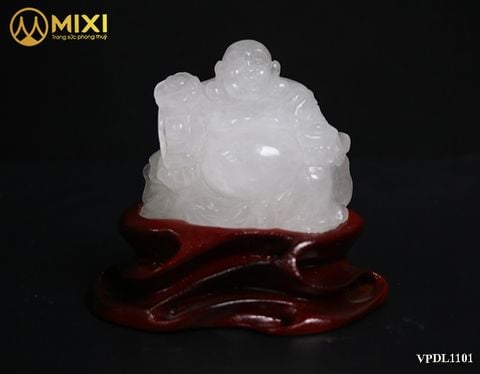 Phật Di Lặc Đá Thạch Anh Trắng