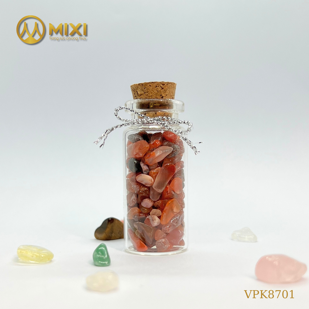 Lọ Thủy Tinh Đá Mã Não Đỏ