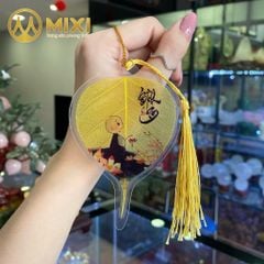 Lá Bồ Đề Hình Chú Tiểu In Chữ