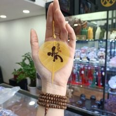 Lá Bồ Đề Màu Vàng In Chữ