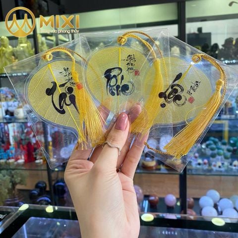 Lá Bồ Đề Màu Vàng In Chữ