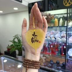 Lá Bồ Đề Màu Vàng In Chữ