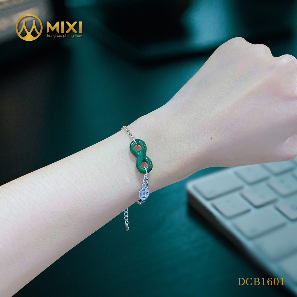 Lắc Tay Bạc Mix Ngọc Sơn Thủy 2A- Như Ý