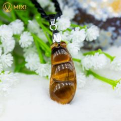 Mặt Dây Hạt Đậu Mắt Hổ Nâu
