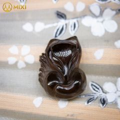 Mặt Dây Hồ Ly Thạch Anh Đen Khói 2A