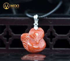 Mặt Dây Hồ Ly Ngọc Huyết Jade Đỏ