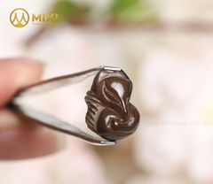 Mặt Dây Hồ Ly Thạch Anh Đen Khói 2A