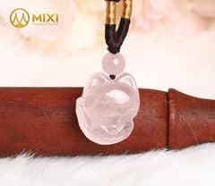 Mặt Dây Hồ Ly Thạch Anh Hồng 1A