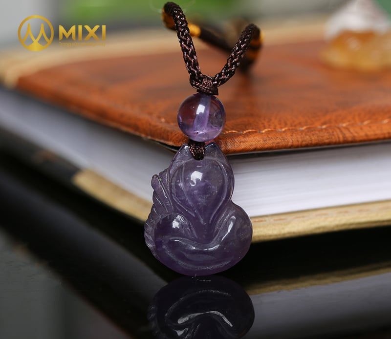 Mặt Dây Hồ Ly Thạch Anh Tím 2A