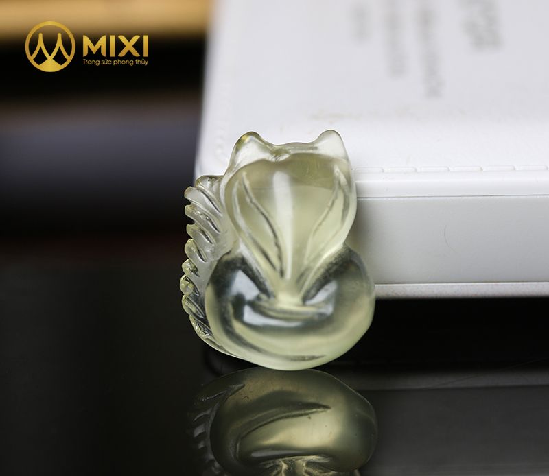 Mặt Dây Hồ Ly Thạch Anh Vàng 2A