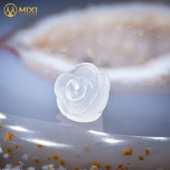 Mặt Dây Hoa Mẫu Đơn Mã Não Trắng