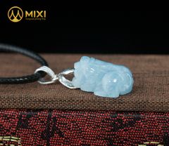 Mặt Dây Tỳ Hưu Aquamarine 1A