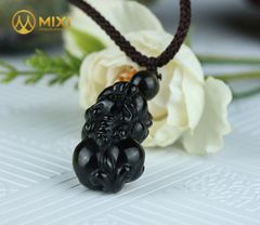 Mặt Dây Tỳ Hưu Núi Lửa Obsidian 2A