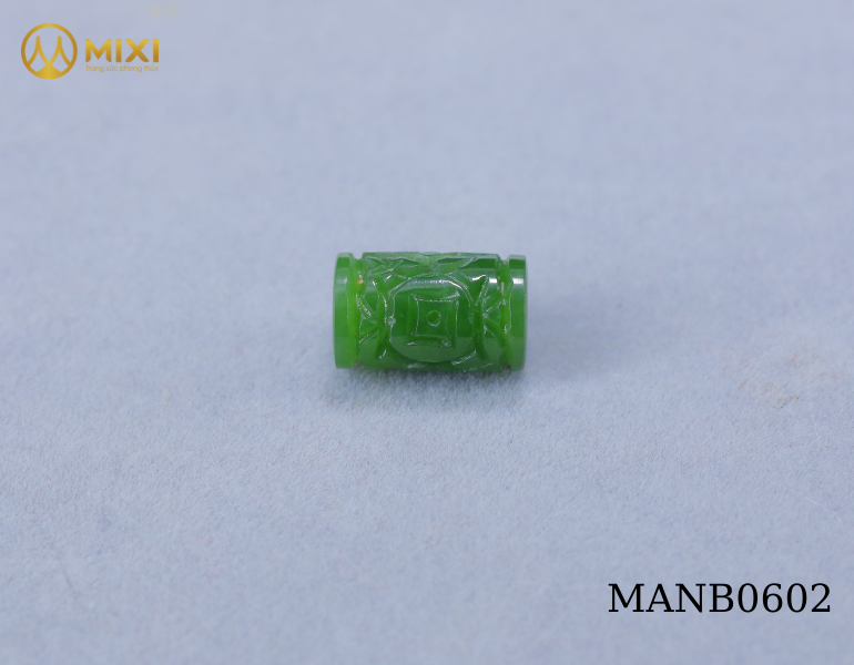 Lu Thống Ngọc Bích Nephrite Khắc Hoa Văn