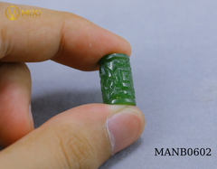 Lu Thống Ngọc Bích Nephrite Khắc Hoa Văn
