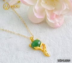 Mặt Dây Chuyền Hồ Ly Ngọc Bích Nephirte Mạ Vàng