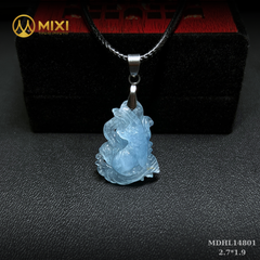 Mặt Dây Cửu Vĩ Hồ Ly Aquamarine