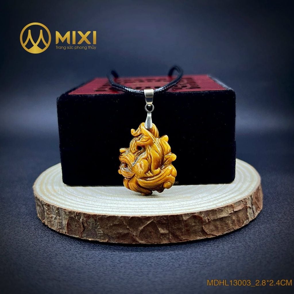 Mặt Dây Cửu Vĩ Hồ Ly Mắt Hổ Nâu