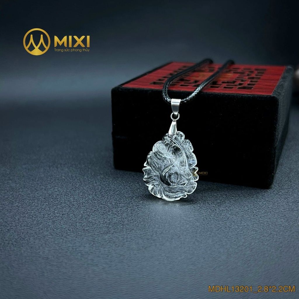 Mặt Dây Cửu Vĩ Hồ Ly Thạch Anh Trắng