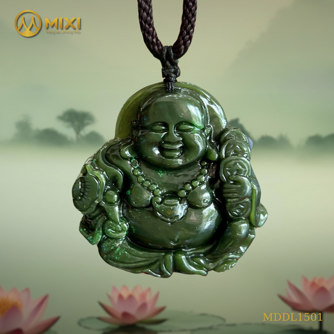 Mặt Dây Di Lặc Ngọc Bích Nephrite