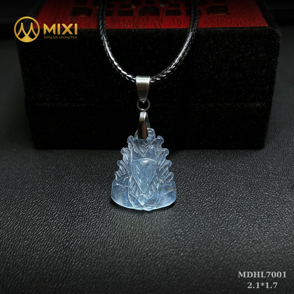 Mặt Dây Hồ Ly Aquamarine 2A Chúa
