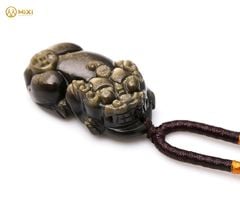Mặt Dây Tỳ Hưu Obsidian Rainbow