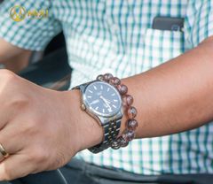 Vòng Tay Thạch Anh Tóc Nâu Đỏ 2A