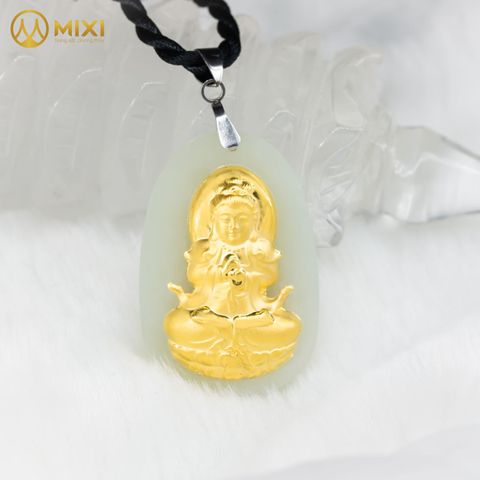 PBM Như Lai Đại Nhật Ngọc Bích Nephrite Mạ Vàng
