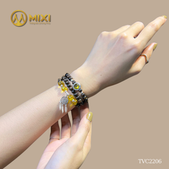 Chuỗi 3 Vòng Gỗ Trầm Hương Sánh Chìm 1A_6_Mix Charm Bạc Lưới Giấc Mơ