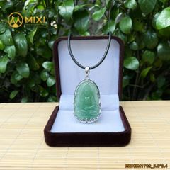PBM A Di Đà Thạch Anh Xanh Bọc Xi Vàng Trắng