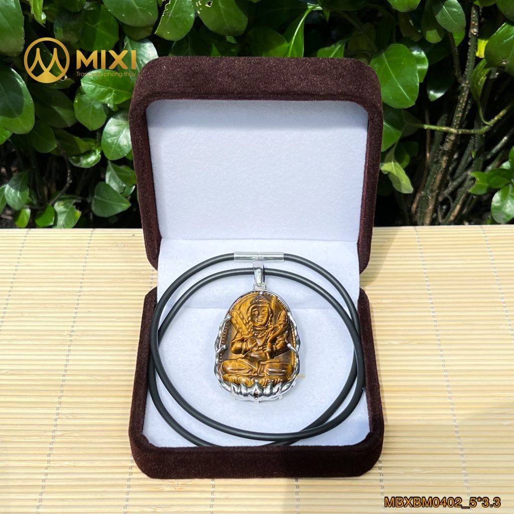 PBM Hư Không Tạng Bồ Tát Mắt Hổ Nâu Bọc Xi Vàng Trắng