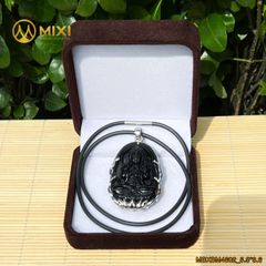 PBM Như Lai Đại Nhật Núi Lửa Obsidian Bọc Xi Vàng Trắng