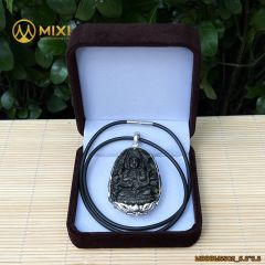 PBM Thiên Thủ Thiên Nhãn Obsidian Rainbow Bọc Bạc