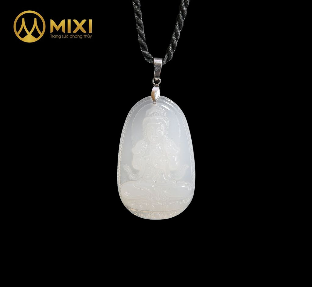 PBM Như Lai Đại Nhật Mã Não Trắng