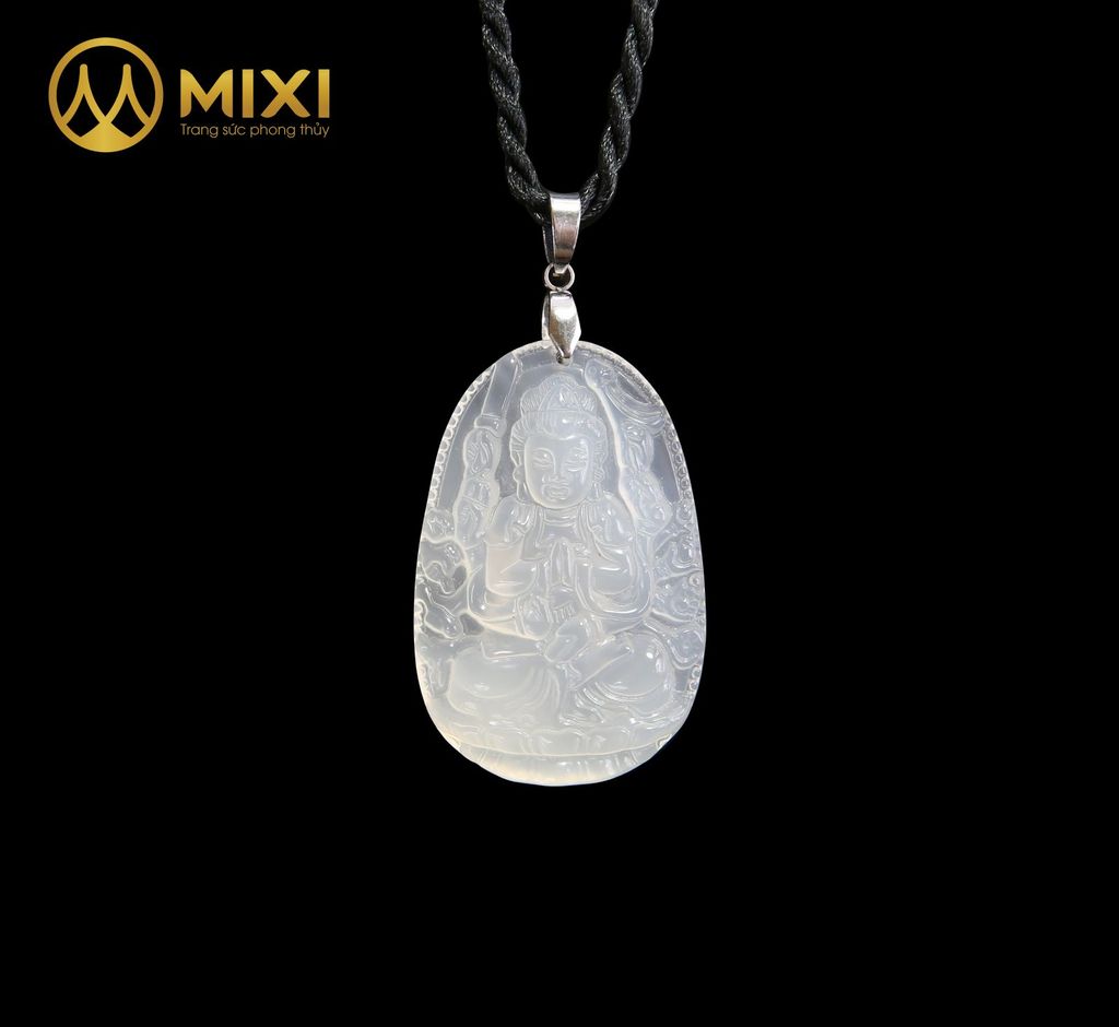 PBM Thiên Thủ Thiên Nhãn Mã Não Trắng