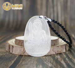 PBM Văn Thù Bồ Tát Mã Não Trắng