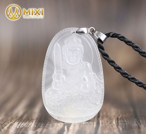 PBM Văn Thù Bồ Tát Mã Não Trắng