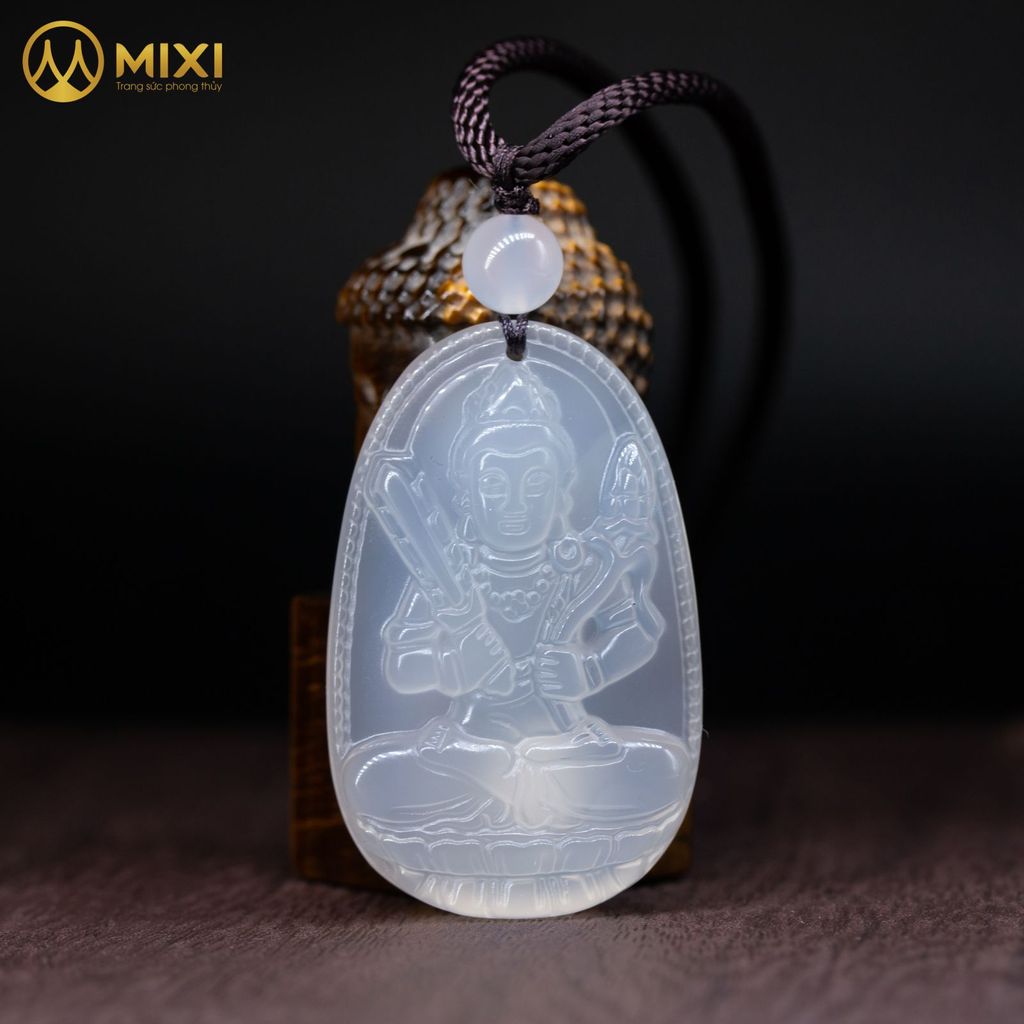 PBM Hư Không Tạng Bồ Tát Mã Não Trắng