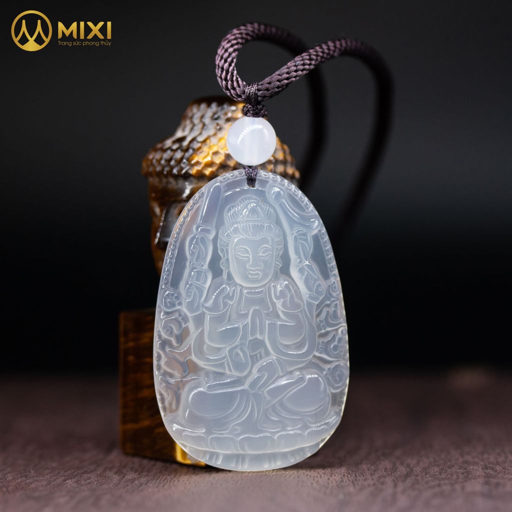 PBM Thiên Thủ Thiên Nhãn Mã Não Trắng
