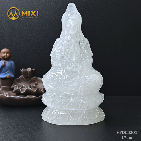Phật Bà Quan Âm Thạch Anh Trắng