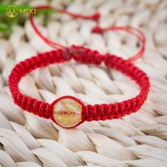 Vòng Tay Chỉ Đỏ Mix Hạt Đá Thạch Anh Tóc Vàng 2A