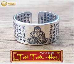 Nhẫn Bát Nhã Tâm Kinh PBM A Di Đà_Bạc 999