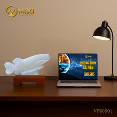 Tượng Cá Chép Rồng Vượt Vũ Môn Bạch Ngọc Onyx