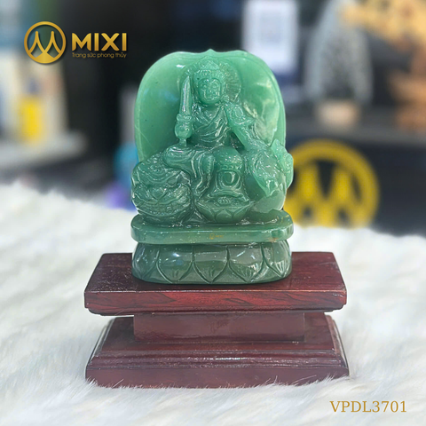 Tượng Phật Văn Thù Bồ Tát Thạch Anh Xanh
