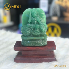 Tượng Phật Văn Thù Bồ Tát Thạch Anh Xanh